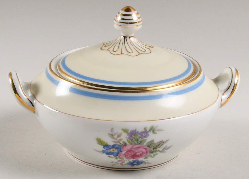 Bouquet of France Sugar Bowl & Lid by Charles Ahrenfeldt-1