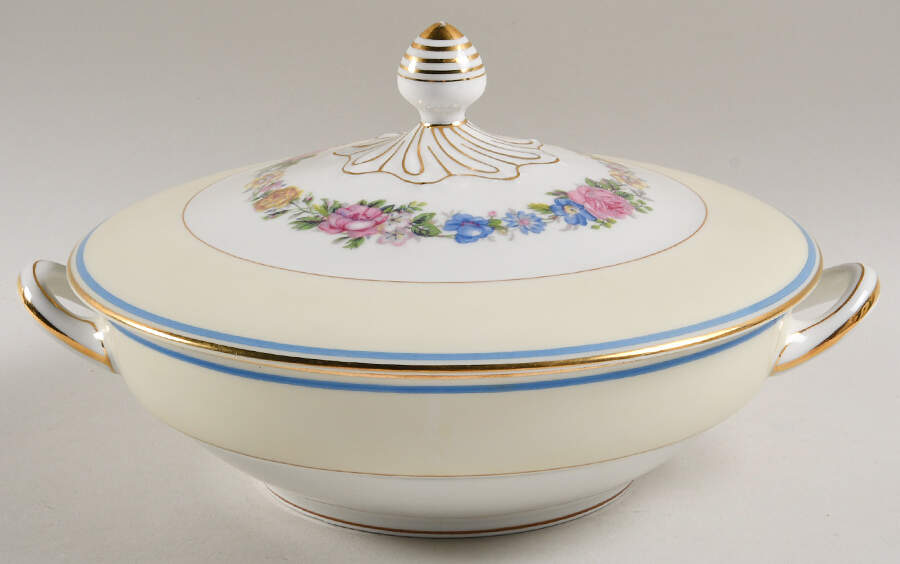 Bouquet of France Round Covered Vegetable by Charles Ahrenfeldt-1