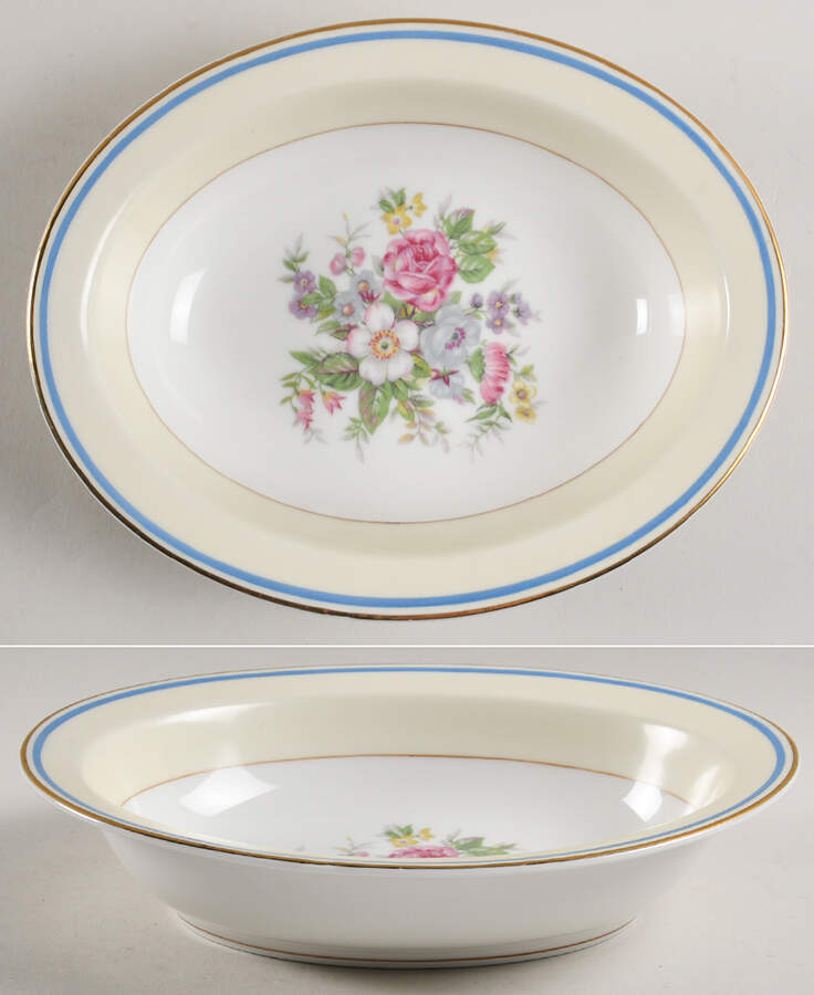 Bouquet of France 9" Oval Vegetable Bowl by Charles Ahrenfeldt-1