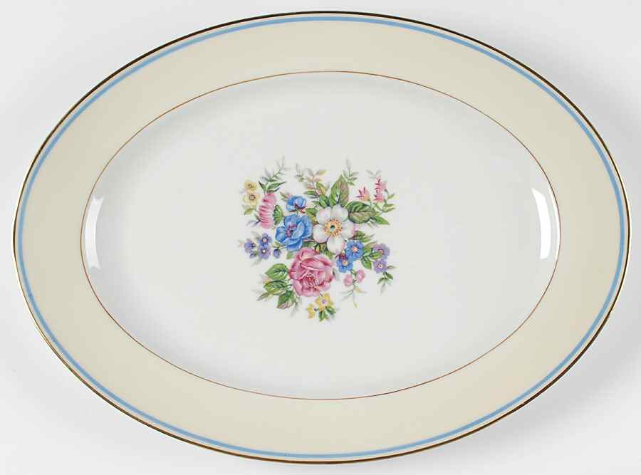 Bouquet of France 16" Oval Serving Platter by Charles Ahrenfeldt-1