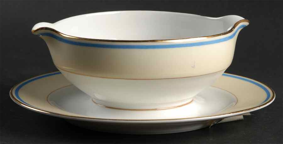 Bouquet of France Gravy Boat with Attached Underplate by Charles Ahrenfeldt-1