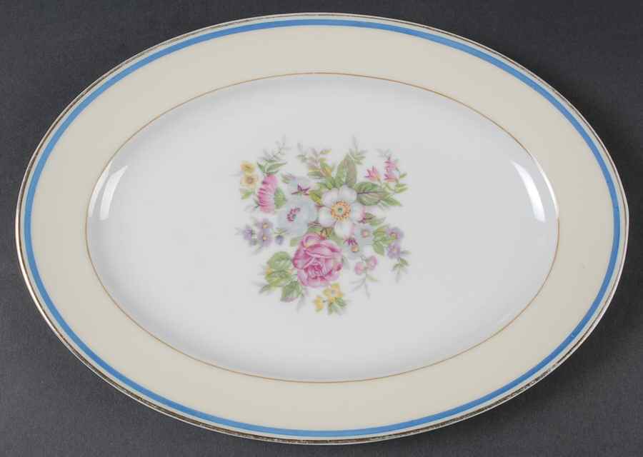 Bouquet of France 11" Oval Serving Platter by Charles Ahrenfeldt-1