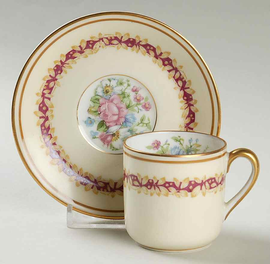 Chataigne Flat Demitasse Cup & Saucer Set by Charles Ahrenfeldt-1