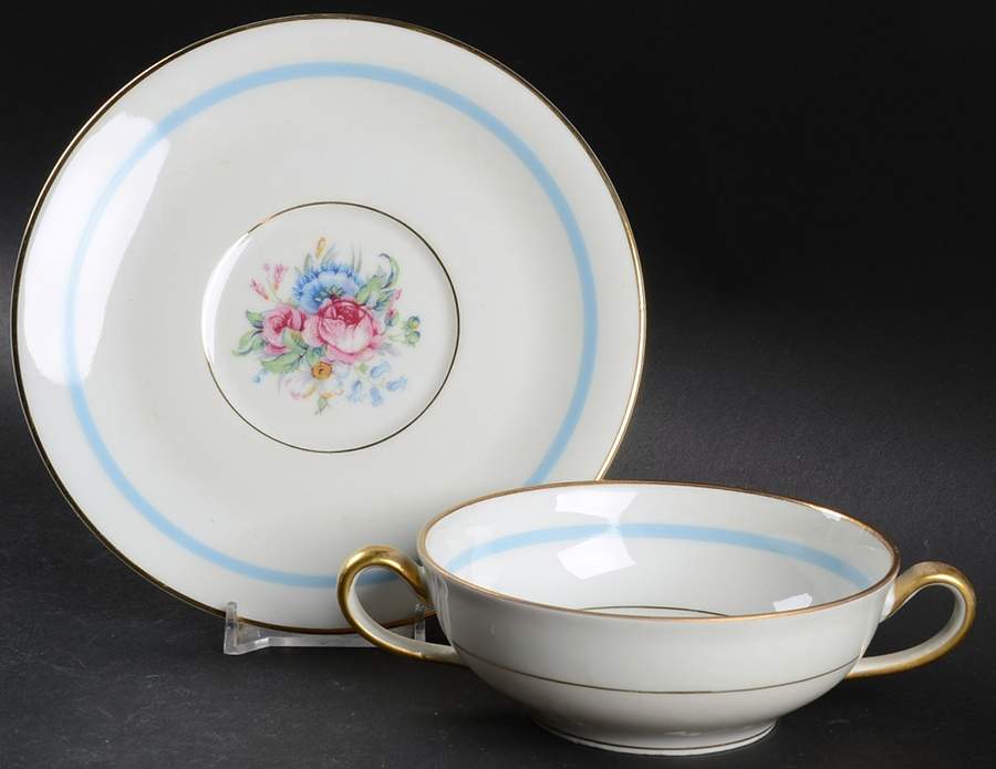 Dinard Flat Cream Soup Bowl & Saucer Set by Charles Ahrenfeldt-1