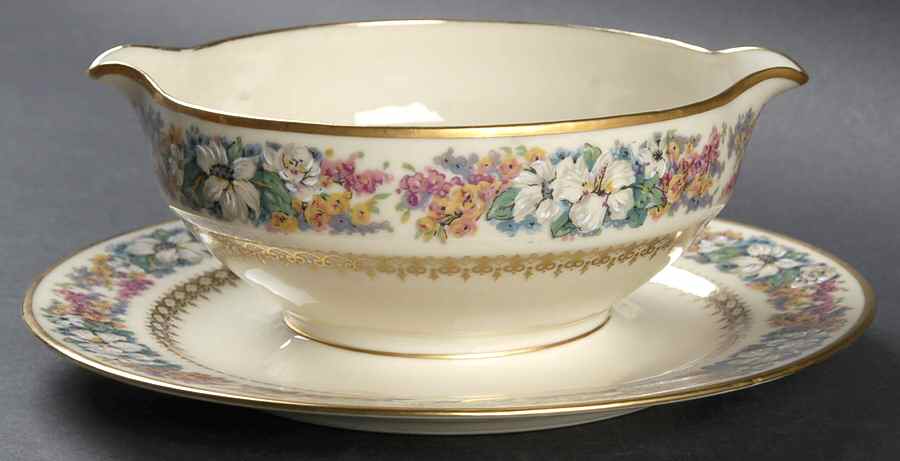 Jeanne D' Arc Gravy Boat with Attached Underplate by Charles Ahrenfeldt-1