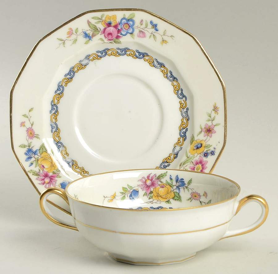 Miami Flat Cream Soup Bowl & Saucer Set by Charles Ahrenfeldt-1