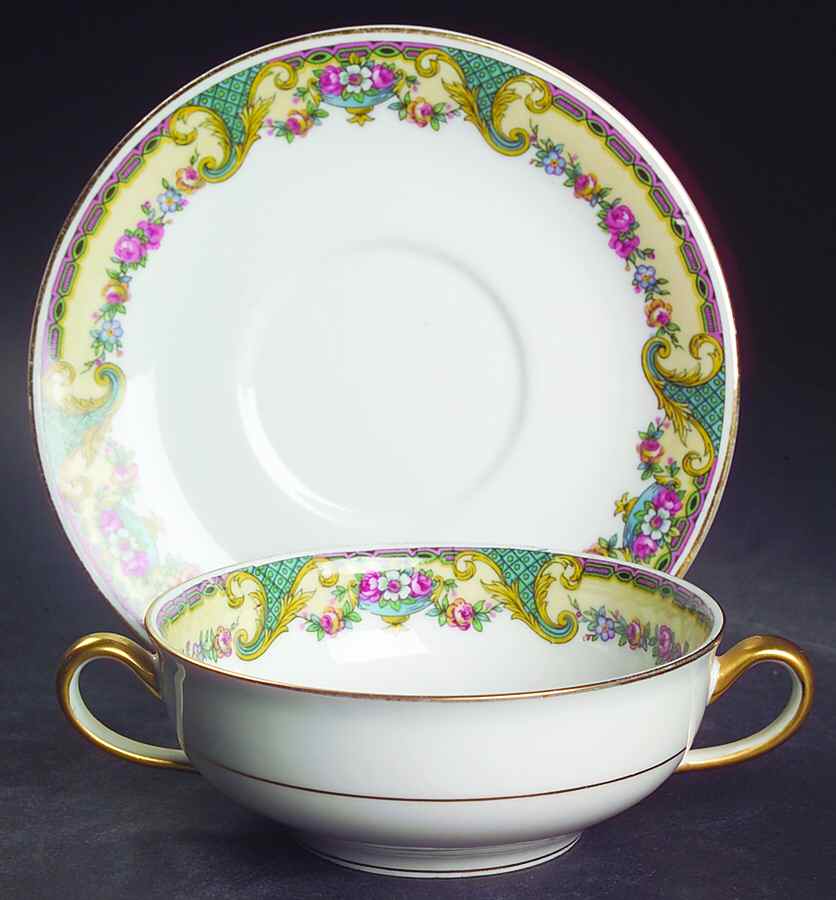Monceau Flat Cream Soup Bowl & Saucer Set by Charles Ahrenfeldt-1