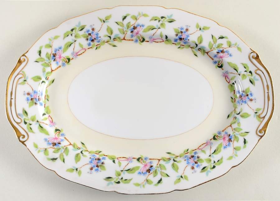 Forget Me Not 12" Oval Serving Platter by Aladdin-1