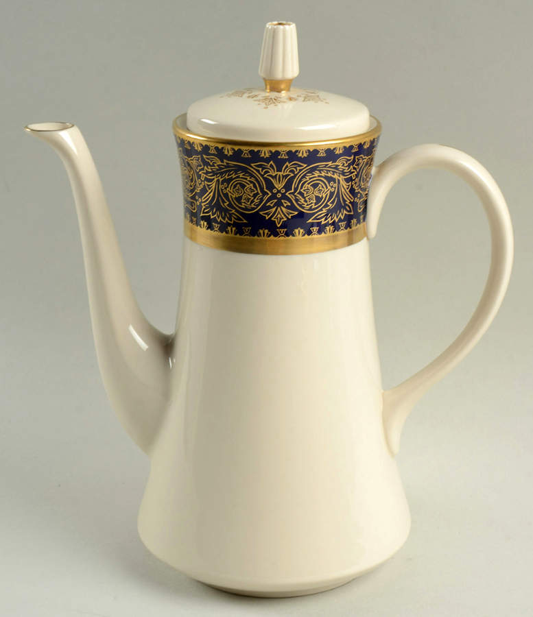 Albemarle Blue Coffee Pot & Lid by Alvin-1