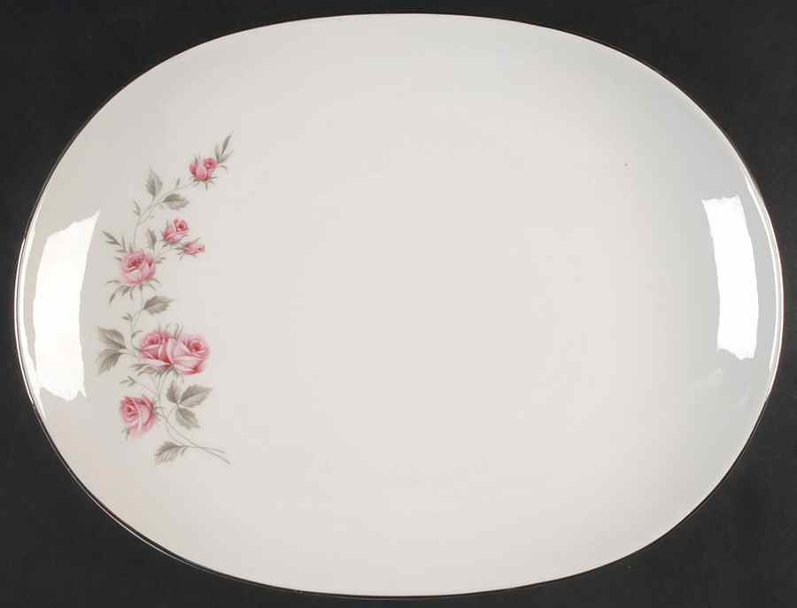 Spring Rose 15" Oval Serving Platter by American Foresight-1