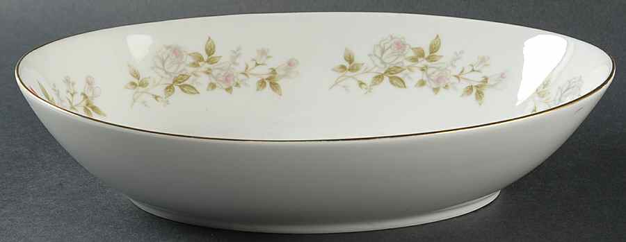 Rose Wreath 10" Oval Vegetable Bowl by Amcrest-1
