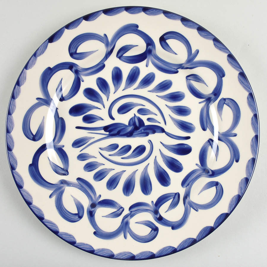 Puebla Blue 13" Chop Plate (Round Platter) by Anfora (Mexico)-1