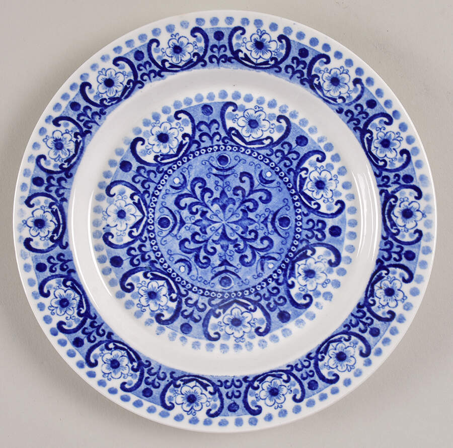Ali Blue Salad Plate by Arabia of Finland-1