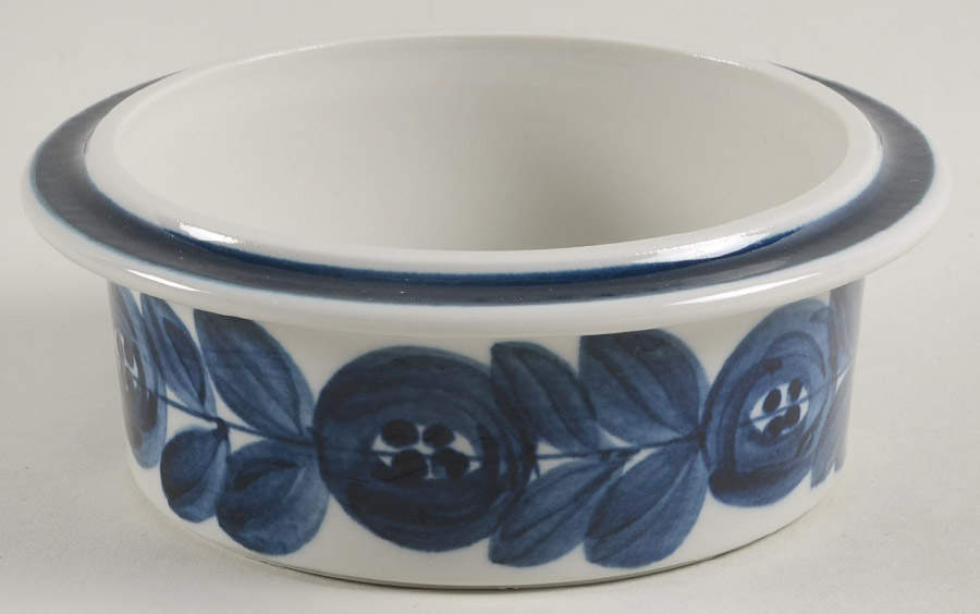 Anemone Blue Rim Fruit/Dessert (Sauce) Bowl by Arabia of Finland-1