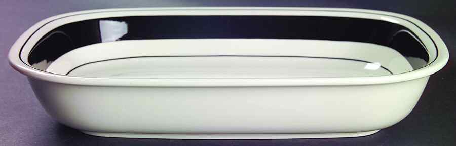Faenza Black 12" Rectangular Baker by Arabia of Finland-1