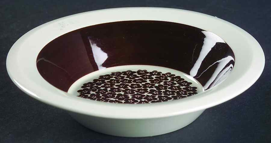 Faenza Brown Rim Fruit/Dessert (Sauce) Bowl by Arabia of Finland-1
