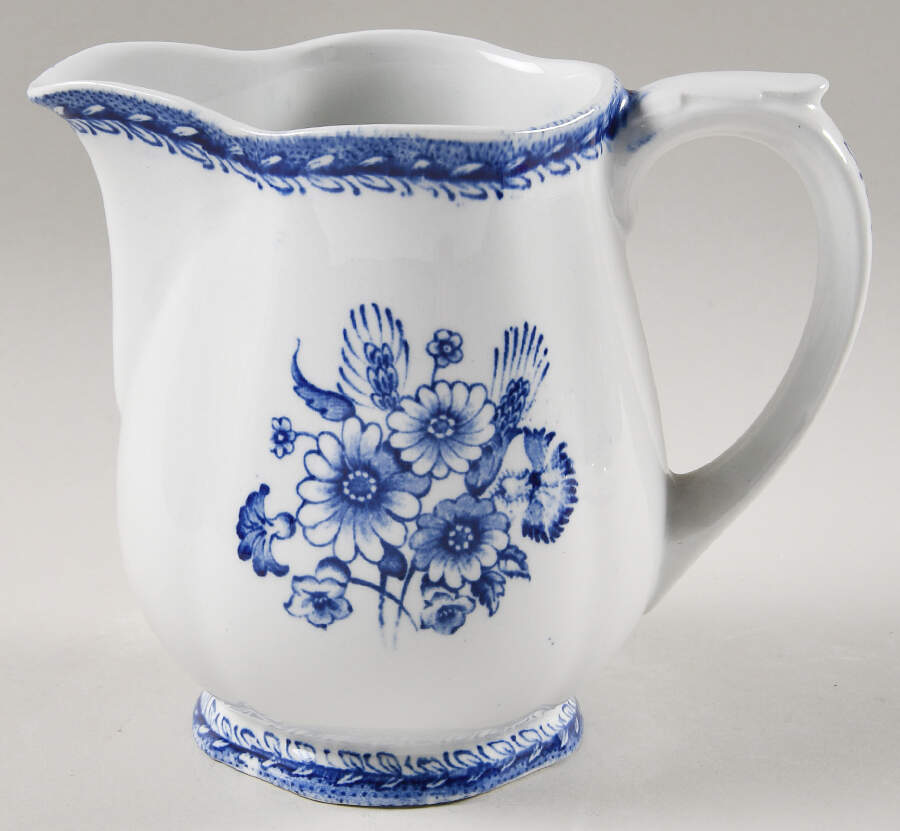Finn Flower Blue (White Backgound) 24 Oz Pitcher by Arabia of Finland-1