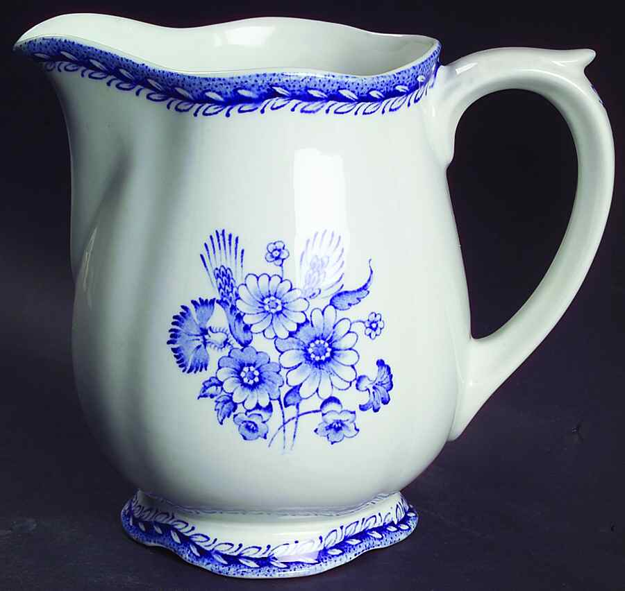 Finn Flower Blue (White Backgound) 32 Oz Pitcher by Arabia of Finland-1