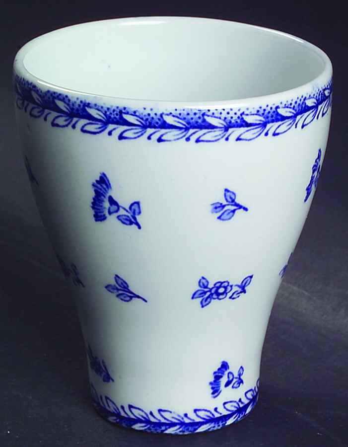 Finn Flower Blue (White Backgound) Tall China Tumbler by Arabia of Finland-1