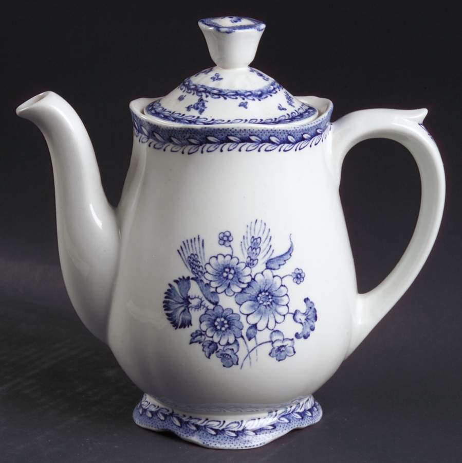 Finn Flower Blue (White Backgound) Small Coffee Pot & Lid by Arabia of Finland-1