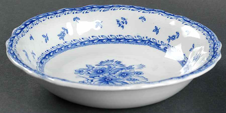 Finn Flower Blue (White Backgound) Coupe Cereal Bowl by Arabia of Finland-1