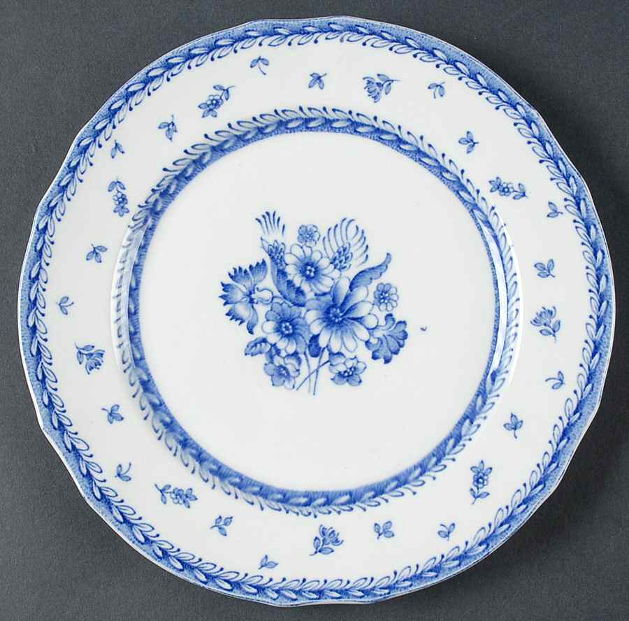 Finn Flower Blue (White Backgound) Salad Plate by Arabia of Finland-1