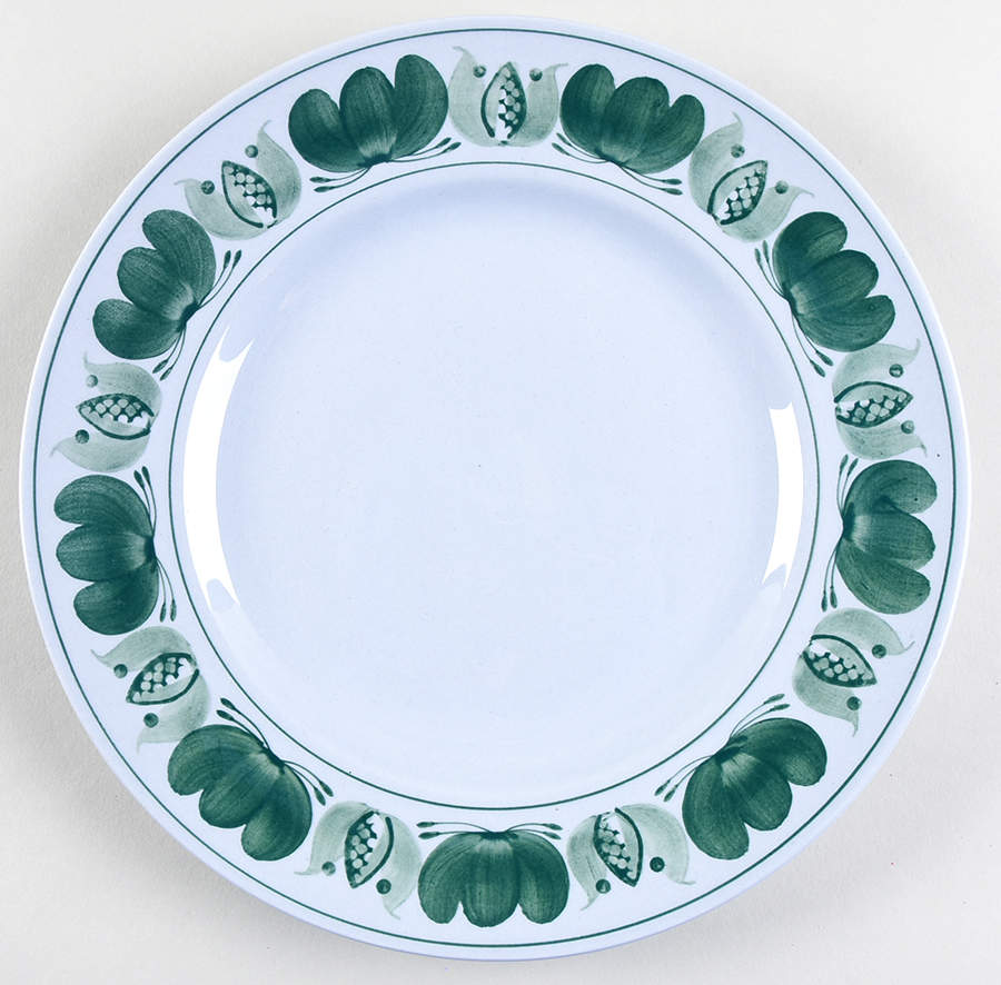 Green Laurel Dinner Plate by Arabia of Finland-1