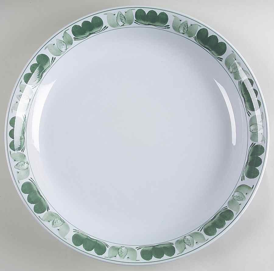 Green Laurel 13" Chop Plate (Round Platter) by Arabia of Finland-1
