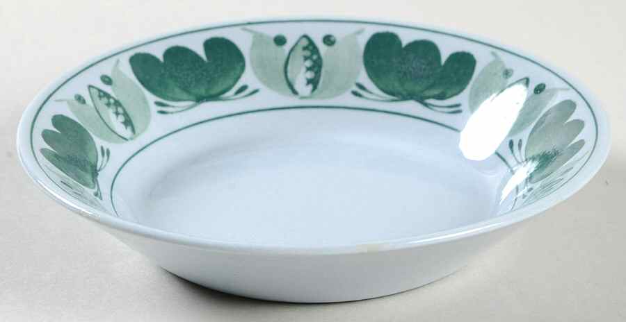 Green Laurel Fruit/Dessert (Sauce) Bowl by Arabia of Finland-1