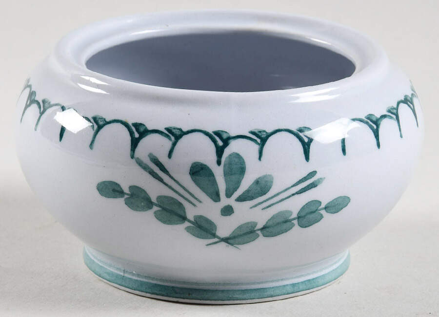 Green Thistle Mini Sugar Bowl No Lid by Arabia of Finland-1