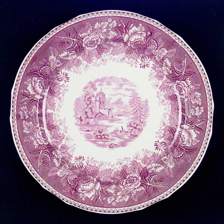 Landscape Red 14" Chop Plate (Round Platter) by Arabia of Finland-1