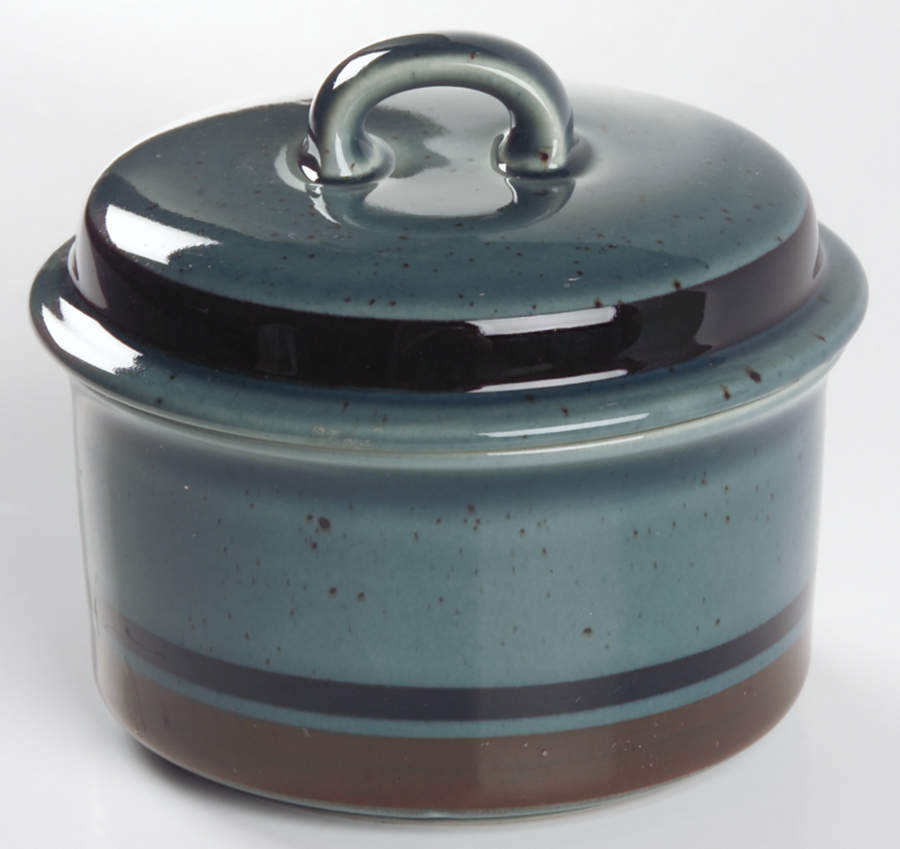 Meri Blue Sugar Bowl & Lid by Arabia of Finland-1