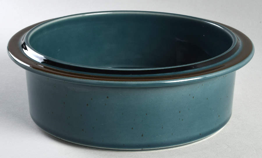 Meri Blue 1.75 Qt Round Covered Casserole No Lid by Arabia of Finland-1