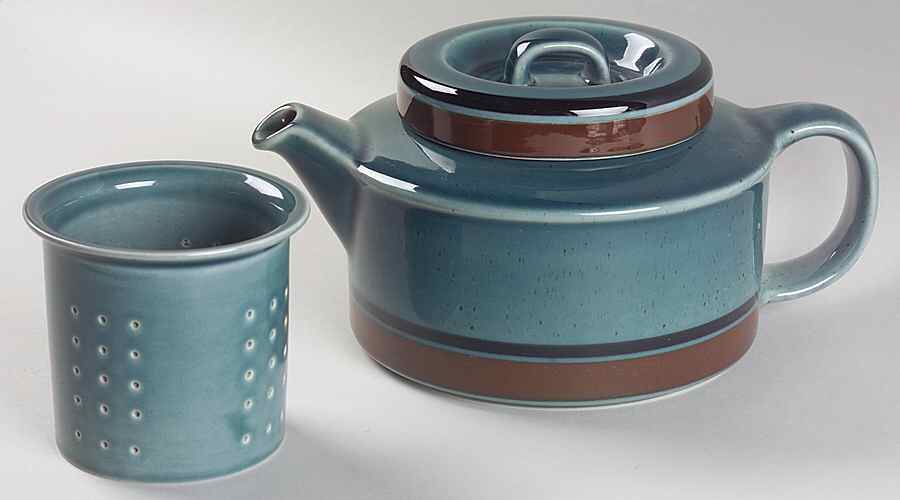 Meri Blue Teapot & Lid with Infuser by Arabia of Finland-1