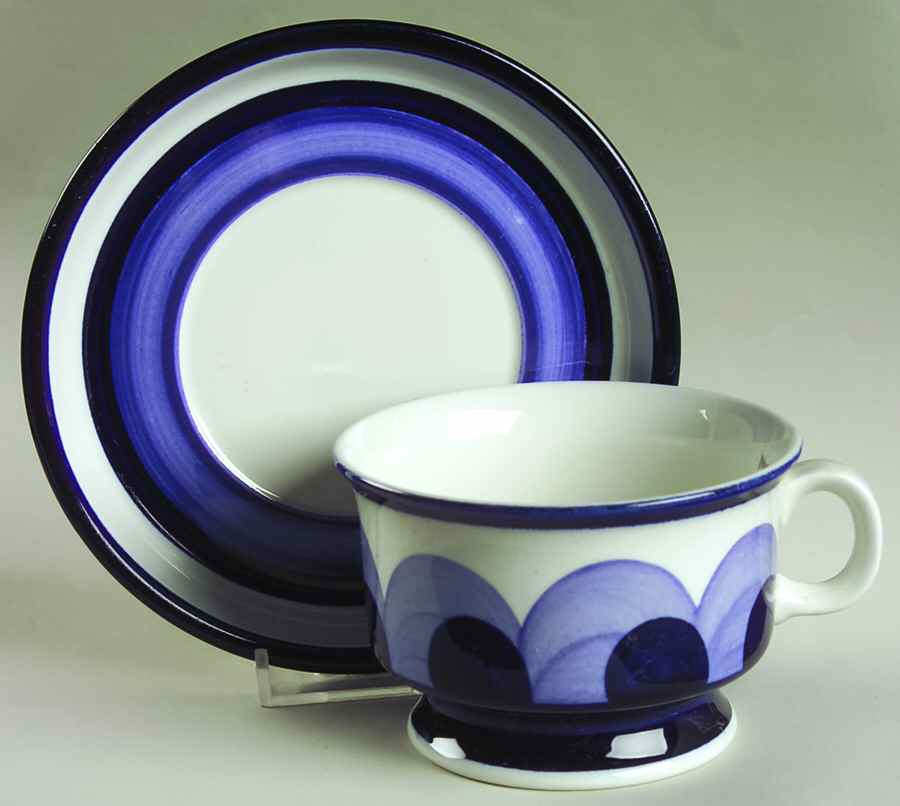 Paju Footed Cup & Saucer Set by Arabia of Finland-1