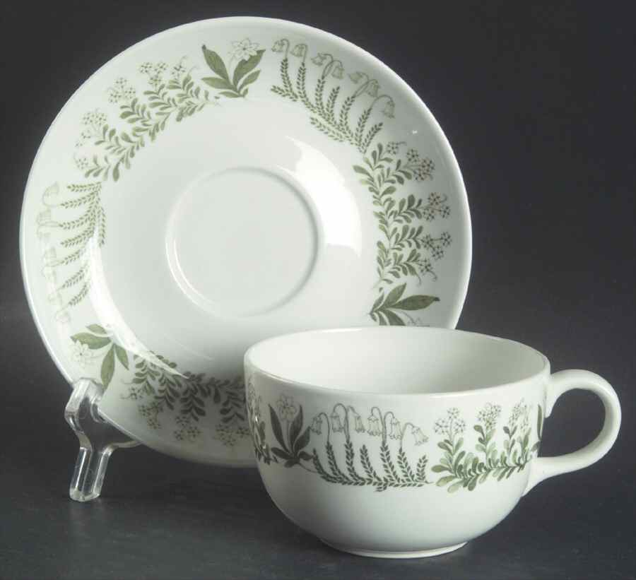 Polaris Flat Cup & Saucer Set by Arabia of Finland-1