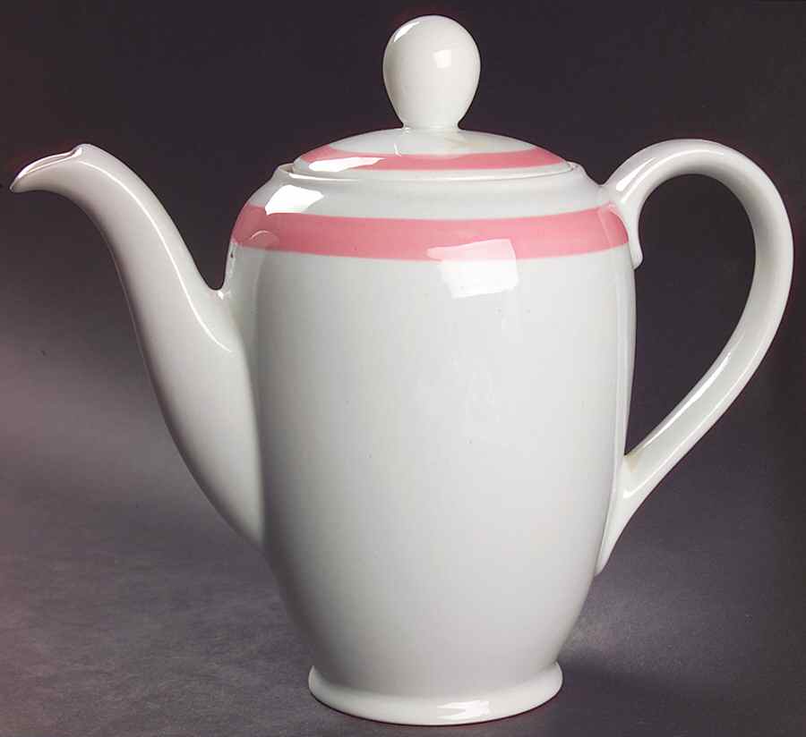Ribbons Pink Coffee Pot & Lid by Arabia of Finland-1