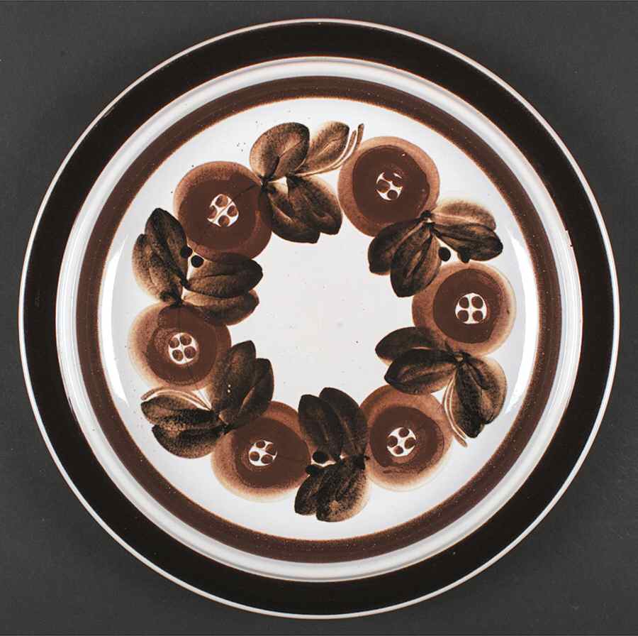 Rosmarin Brown 13" Chop Plate (Round Platter) by Arabia of Finland-1