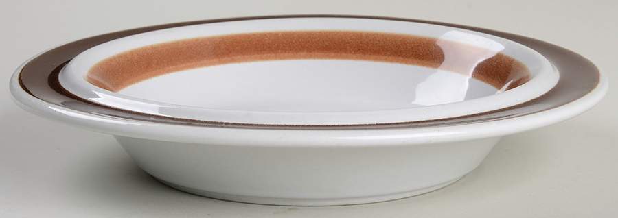 Rosmarin Brown Rim Soup Bowl by Arabia of Finland-1