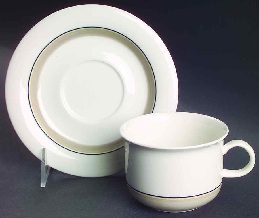 Seita Arctica Flat Cup & Saucer Set by Arabia of Finland-1
