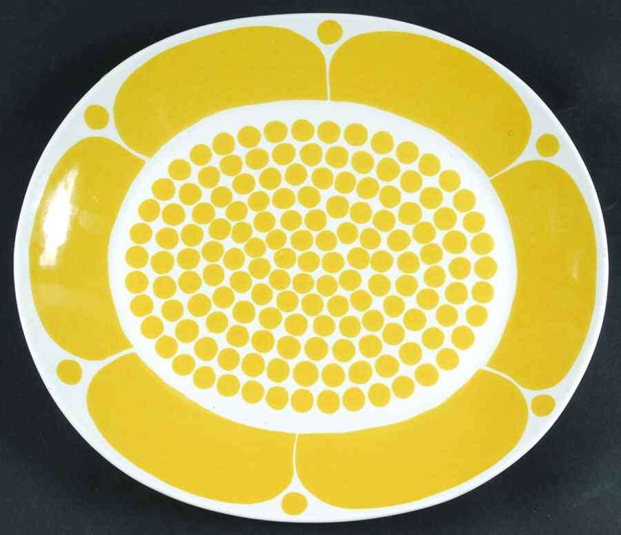 Sunnuntai 14" Oval Serving Platter by Arabia of Finland-1
