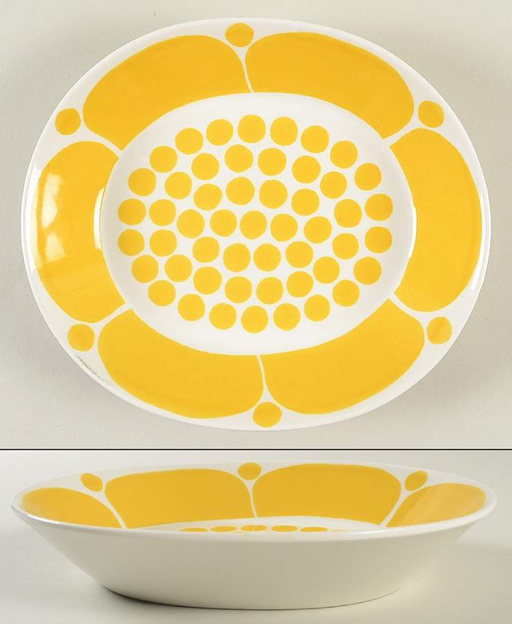 Sunnuntai 8" Oval Vegetable Bowl by Arabia of Finland-1