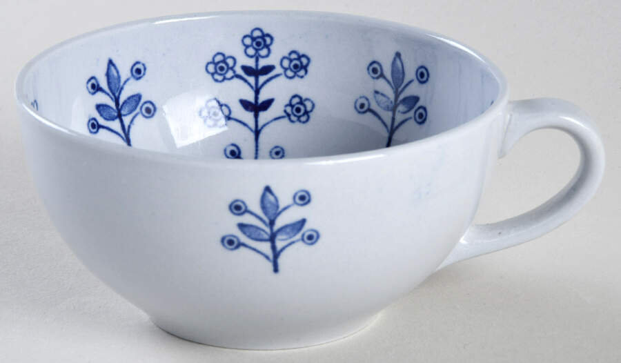Tapestry Blue Flat Cup by Arabia of Finland-1