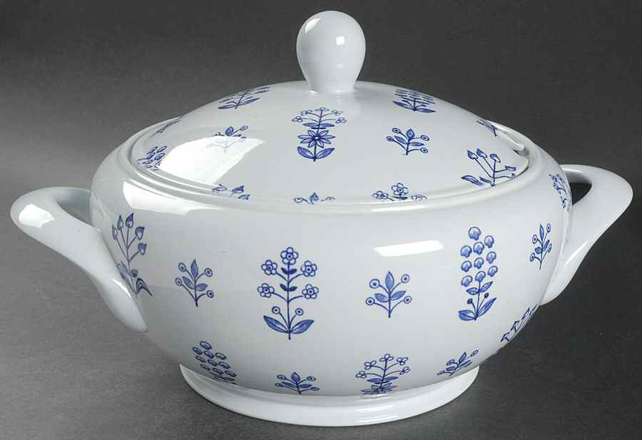 Tapestry Blue Tureen &  Lid by Arabia of Finland-1
