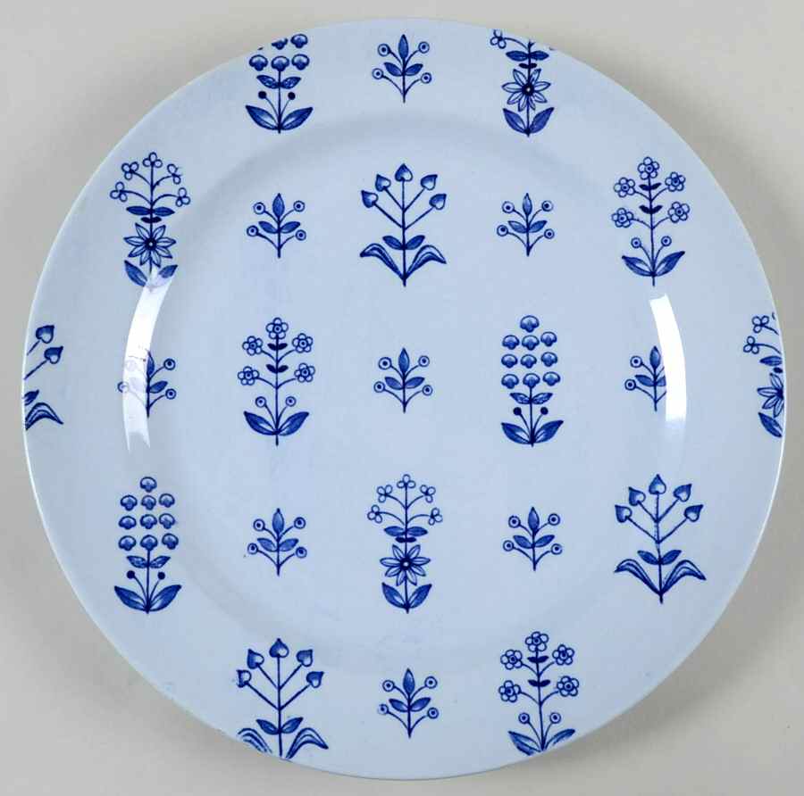 Tapestry Blue Luncheon Plate by Arabia of Finland-1