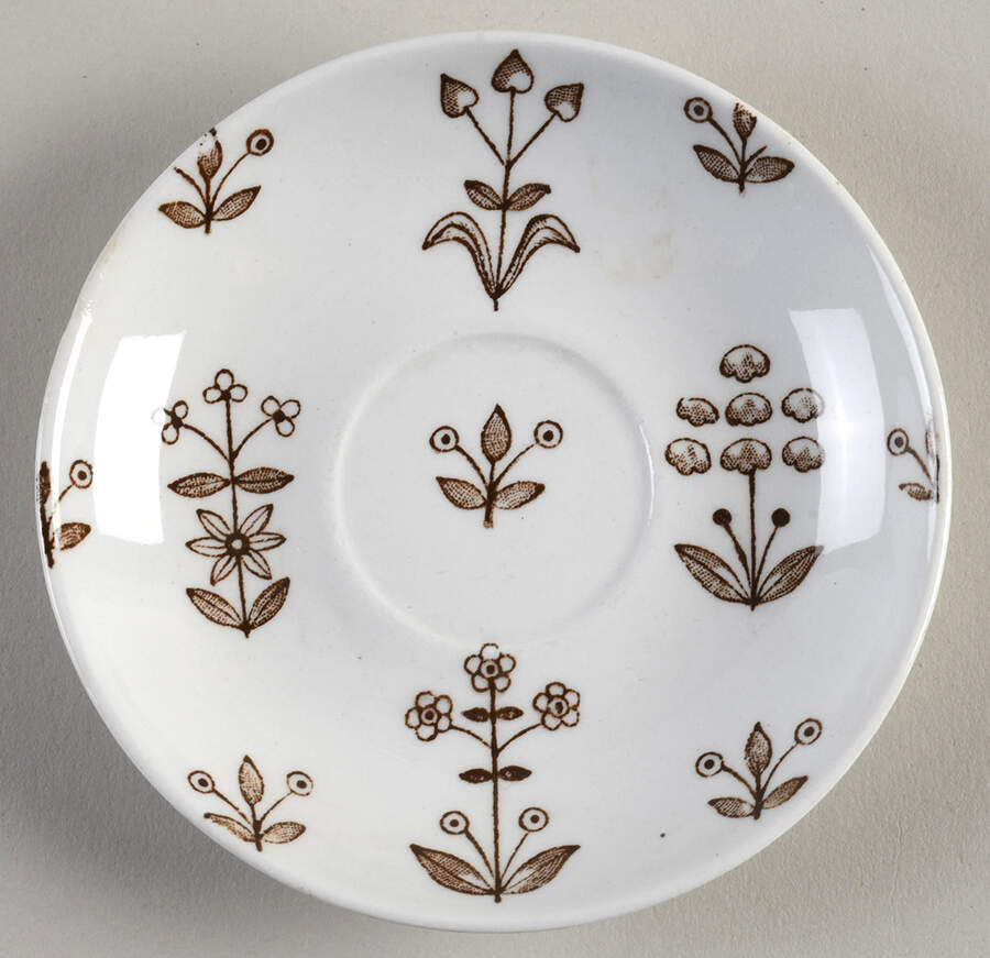 Tapestry Brown Saucer for Demitasse Cup by Arabia of Finland-1