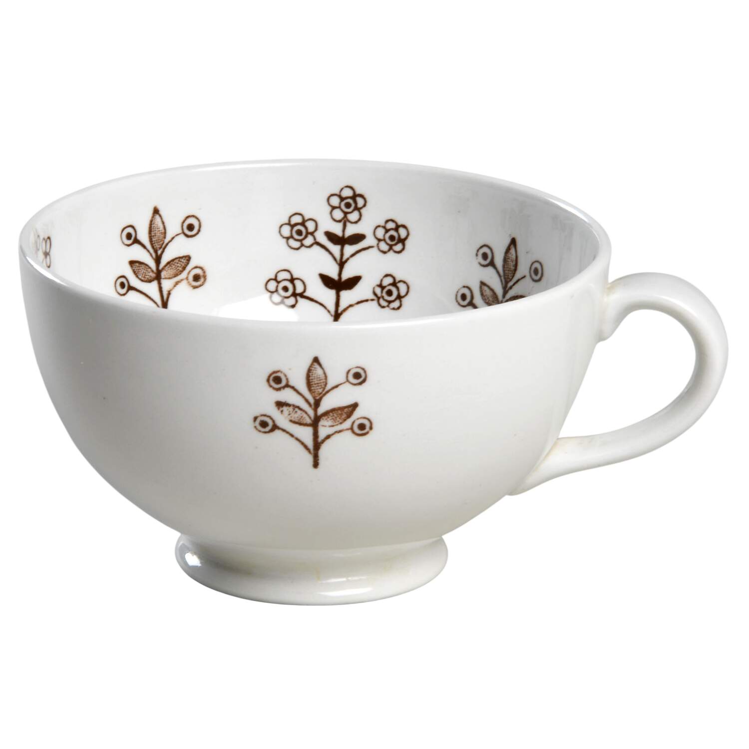 Tapestry Brown Footed Cup by Arabia of Finland-1