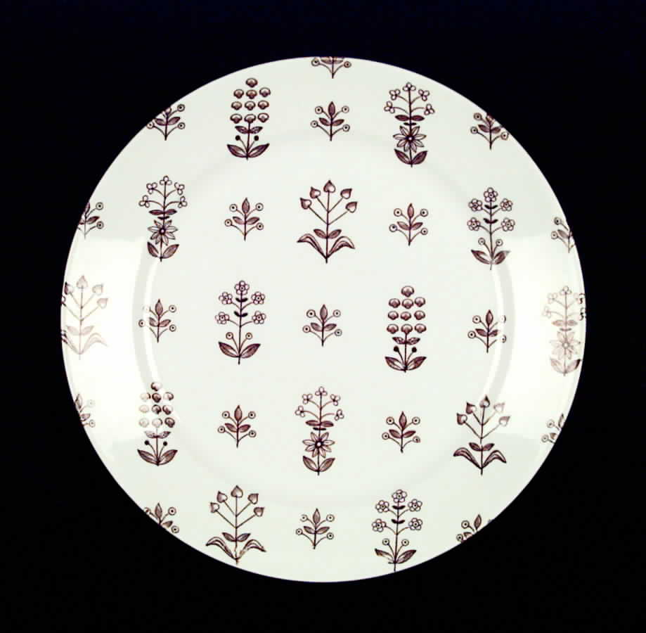 Tapestry Brown Dinner Plate by Arabia of Finland-1