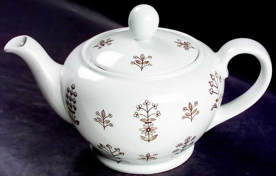 Tapestry Brown Teapot & Lid by Arabia of Finland-1