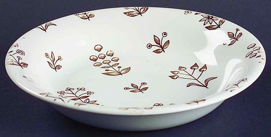 Tapestry Brown Coupe Cereal Bowl by Arabia of Finland-1
